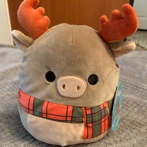 NWT Squishmallows Patterson The Moose with Scarf